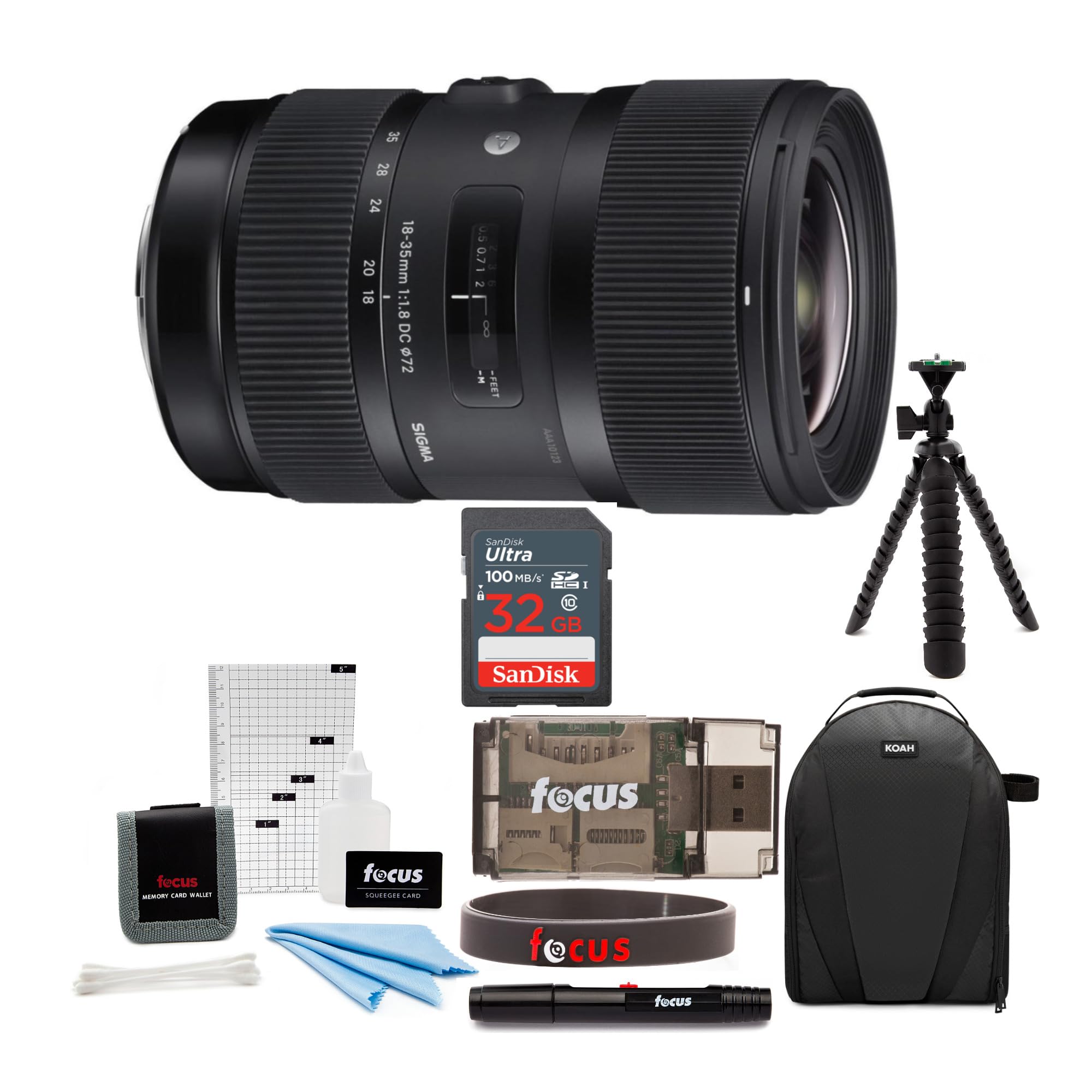 

Sigma DC HSM Zoom Lens for Canon DSLR Cameras Bundle 18-35mm f1.8 w/Accessory