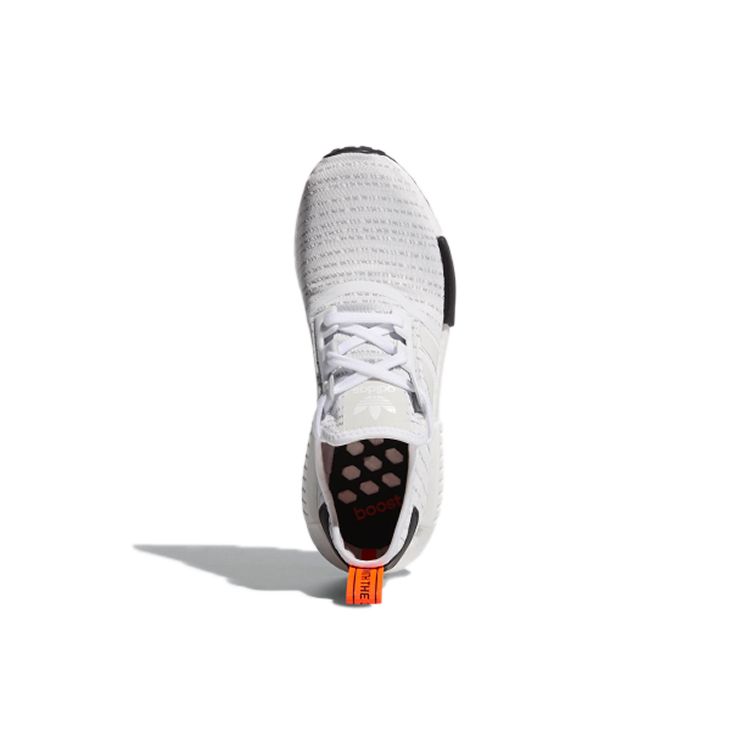 Adidas Originals NMD_R1 Fabric Lace-Up Durable Lightweight Low-Top Lifestyle Sneakers Unisex Sneakers White Gray BB9572