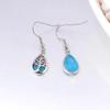 Teardrop Dangle Drop Earrings Opal Jewelry for Women 18K White Gold Plated Cubic Zirconia Gemstone Drop Earrings