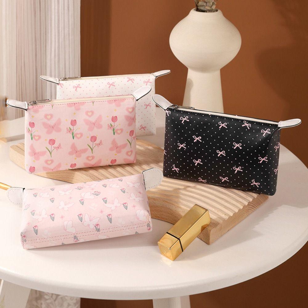 Neue PU Kosmetiktaschen Wasserdichte Tragbare Kulturtaschen Große Kapazität Langlebige Make-up Tasche Damen
