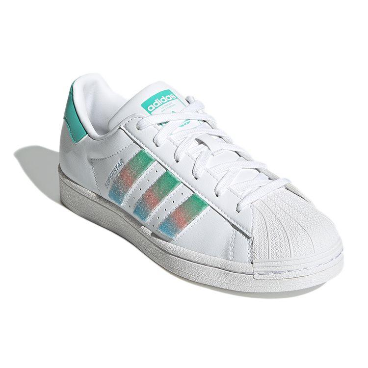 Adidas Originals Superstar Low Top Sneakers Women Sneakers White Green Blue GZ2798