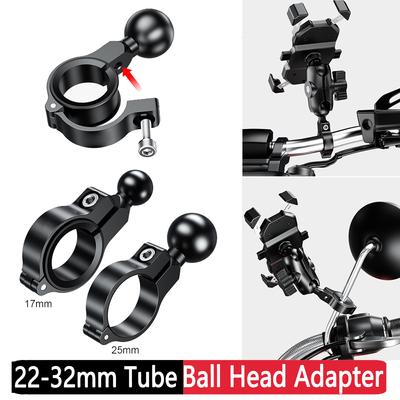 Handlebar Ball Mount Base Aluminum Alloy Motorcycle Handlebar Base 17mm 25mm Bicycle Mount Adapter for Motorcycle Phone Holder