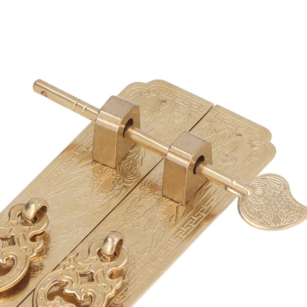 Chinese Style Cabinet Faceplate Brass Door Pull Plate Retro Cabinet Handles Dressers