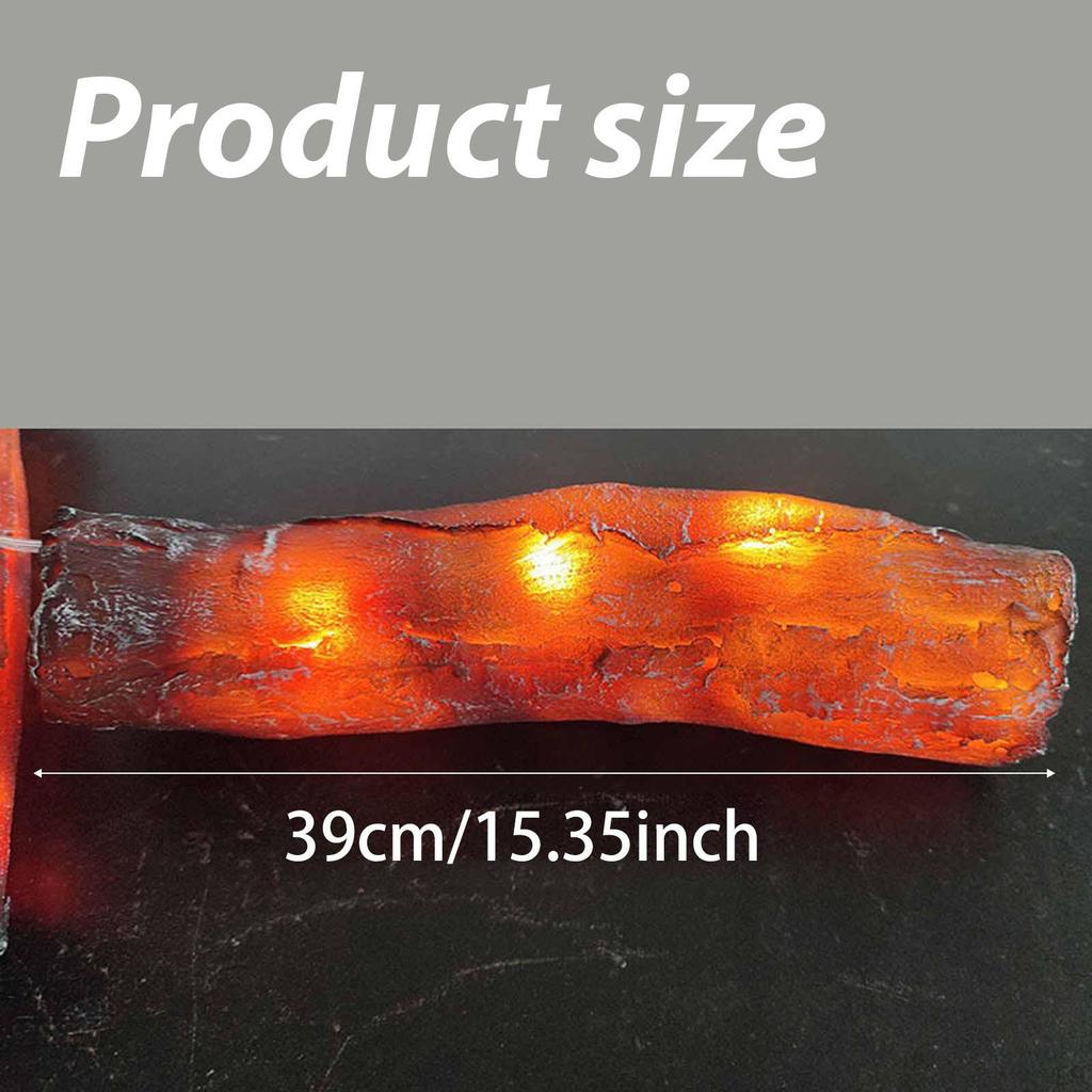 4 Pieces Fireplace Log Light Artificial Electric Decoration Accessories Resin