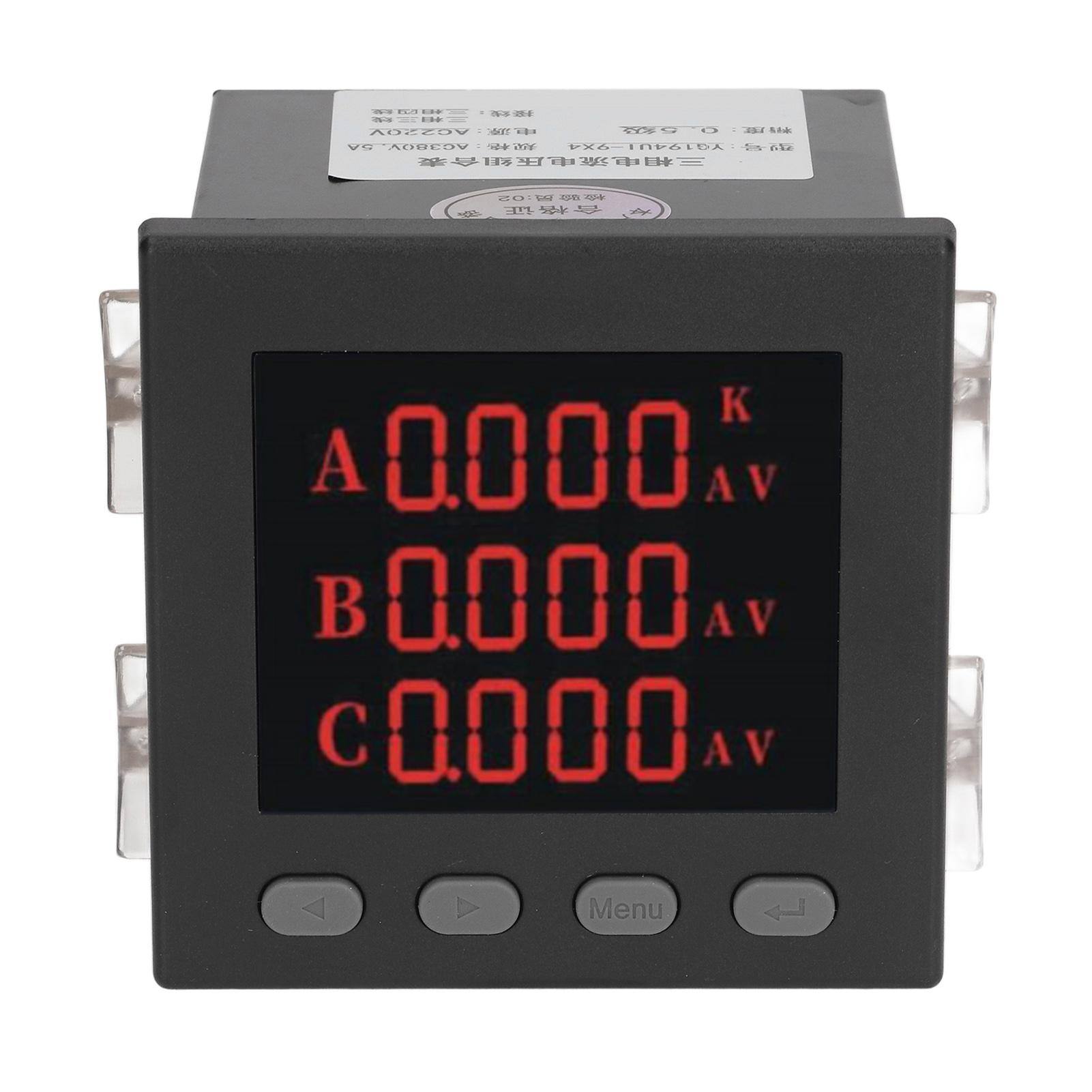 

Ammeter Voltmeter 3 Phase AC220V Voltage Current Tester Digital Display for Machine Equipment