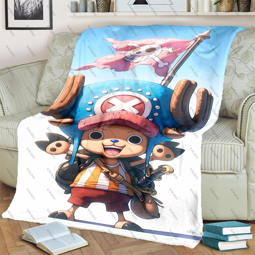Anime ONE PIECE Tony Tony Chopper Weiche Flanelldecke Geschenk Sofa Bett Reise Büro Warm Herbst Winter Weicher Überwurf Weihnachten