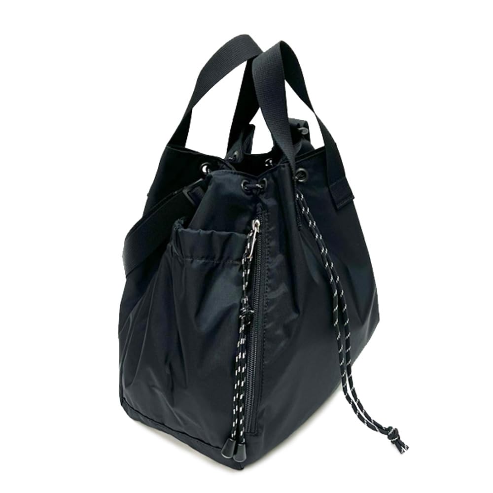 Fredrick Packers 210D Bloom Shoulder Drawstring Oxford Nylon Shoulder Bag, Women's, Black