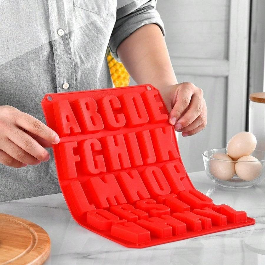 Baking Silicone Cake Mold Chocolate Mold, Letter Shaped Silicone Mold Cake Baking Tool DIY Ice Grid