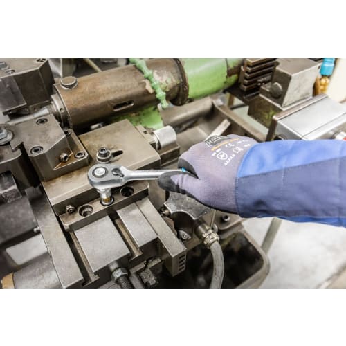 HAZET 8816HPS HiPer Ratchet, 9.5mm (3/8") Drive, 90 Gears, 4 Minimum Operating Angle, Fine Gear, Reversible Ratchet, Heavy-Duty, Chrome-Plated Finish