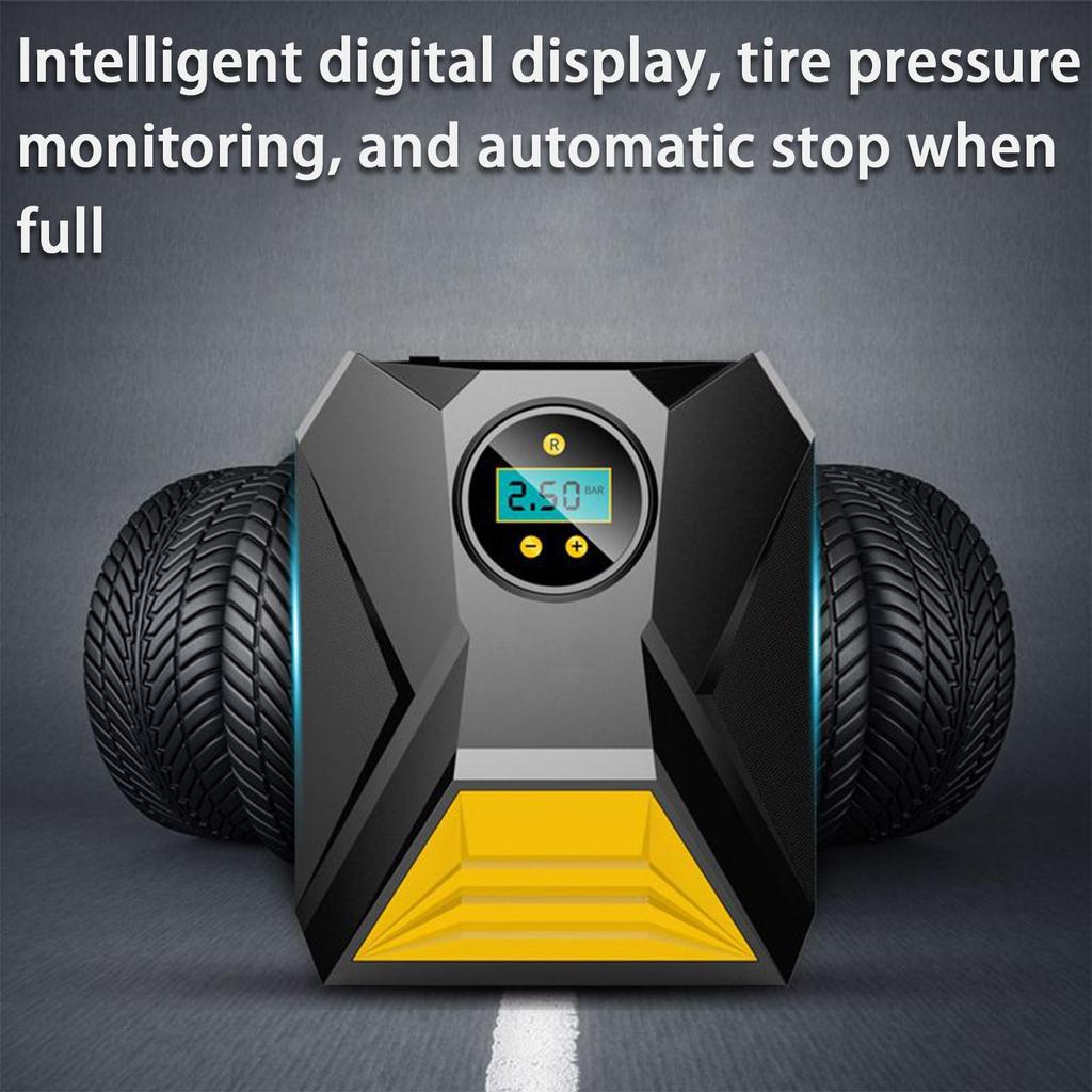 Air Pump Cordless Tire Inflator Portable Air Compressor 12v Digital Display Electric Pressure Gauge For Automotive Bicycle Truck