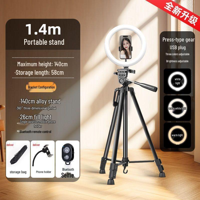 36° Fill Light Mini Tripod for DSLR, Phone & Camera