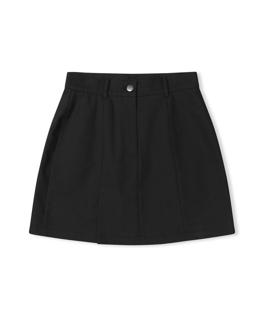 Ledeoli Vent Cotton Mini Skirt [Black]