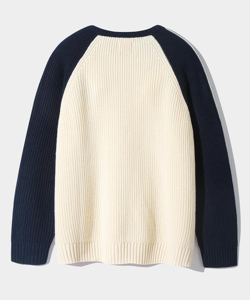 Dimiteulibeullaeg Vlad Raglan Track Sweatshirt Knit_Navy