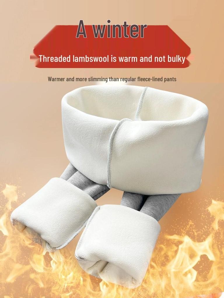 Plus Size Fleece-Lined Leggings for Women - Thick, Warm, Slimming Tapered Pants for Spring and Autumn