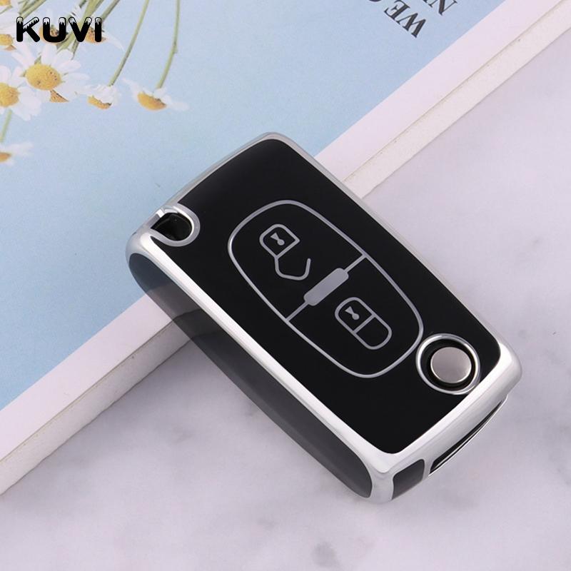 Nový TPU kryt pouzdra na dálkové ovládání na auto pro Peugeot 107 207 307 308 407 607 3008 5008 pro Citroen Xsara Picasso C5 C6 C8 Keyless