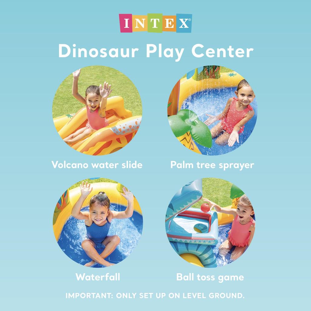 INTEX Dinosaurier-Spielcenter, 249 x 191 x 109 cm, 57444, Japanisch [Originalprodukt]