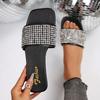 Fashion Fashion Crystal Summer Women Slippers 2025 Colorful Rhinestone Flat Sandals for Woman Comfort Non Slip Beach Slides Flip Flops