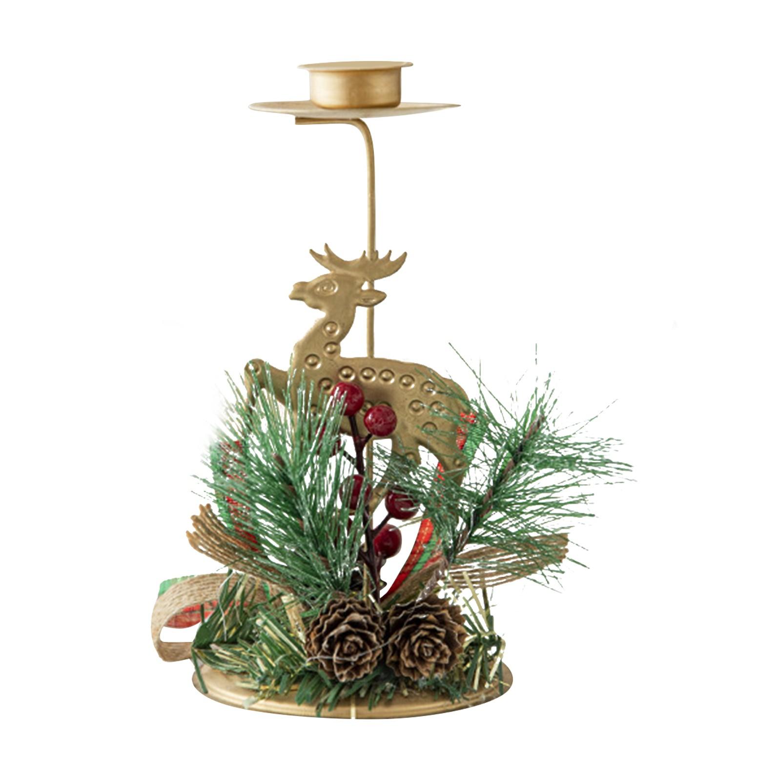 

Рождественский Золотой Железный Подсвечник Украшение Окна Стола Рождественские Праздничные Украшения Продукт Рождественские Украшения One Size