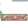 2D Flat, 15.7×3.94inch Vintage Funny Rust Texture "GARDEN Relax" Vintage Aluminum Metal Wall Plaque - Rustic Vintage Decorative Sign for Living Room