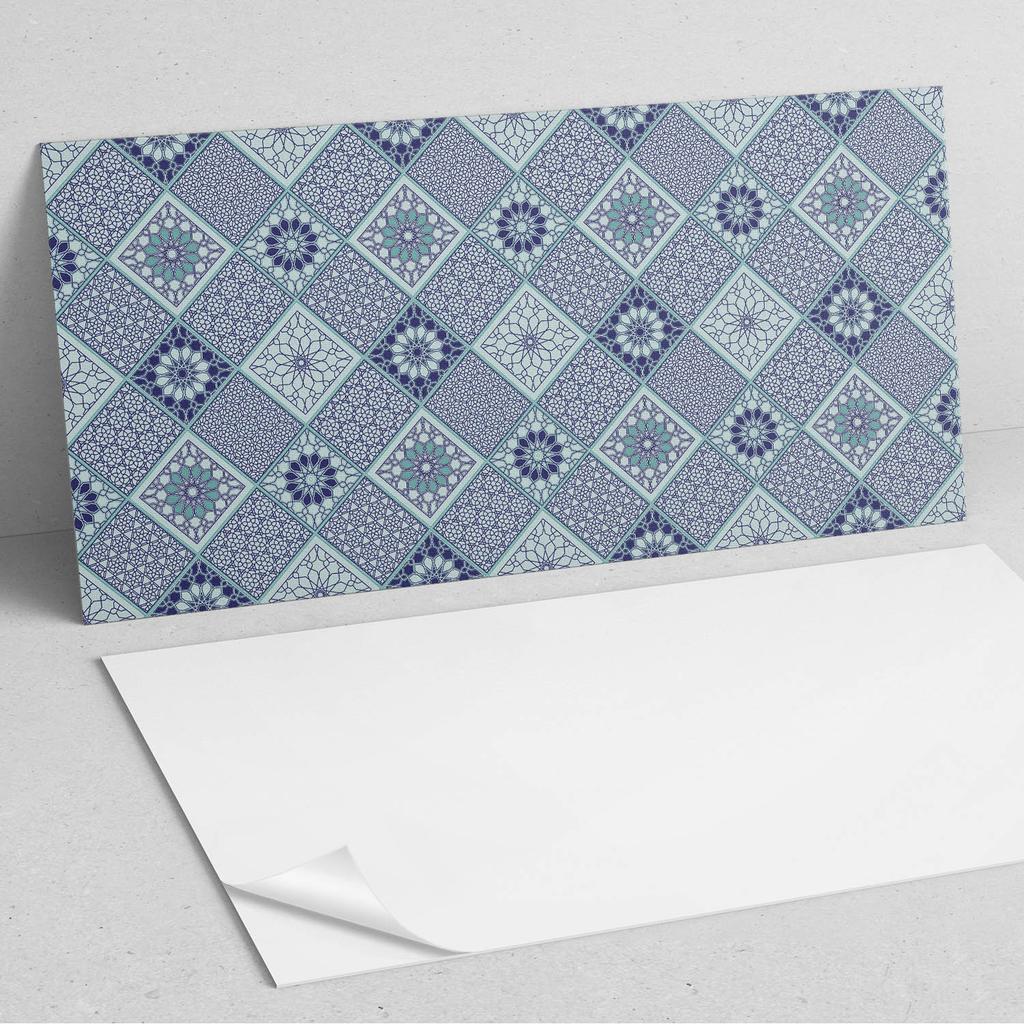 Winylowy Panel Ozdobny Z Grafiką Do Kuchni Lub Łazienki 100X50 Cm Wzory Geometryczne W Mozaice