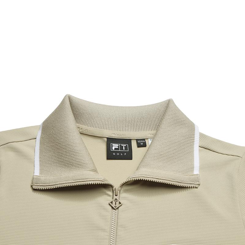 FILA Golf Series Simple Fashion Sports Comfortable Short Sleeve Polo Shirt Women tops Millet-Beige A11W615105FBG