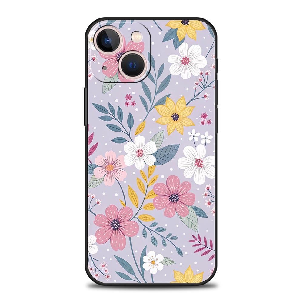 Phone Case For iPhone 17 16e 15 14 13 12 11 Pro Max SE 7 8 Plus Shell iPhone 16 Soft TPU Cover Stylish Flower Patterned Design