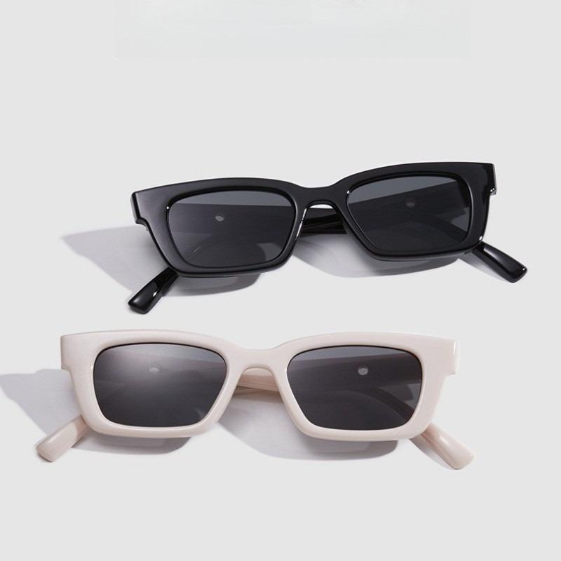 2PCS Personality Fashion Cat Eye Sunglasses Women Men Vintage Classic Black White Frame Sun Glasses Outdoor Driving Shades