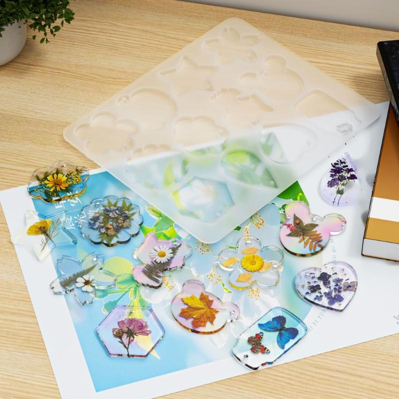 Durability Silicone Mold For Resin Crafts Hearting Cats Charms Jewelry Making Tools