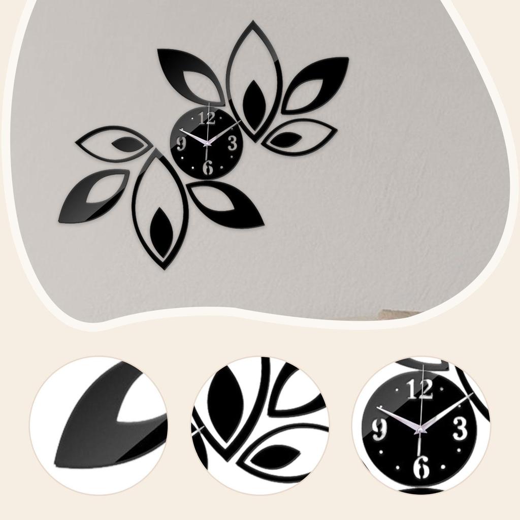Acrylic Mirror Wall Clock Art Clock Accurate Mute Modern Mirror Stickers Decals for Coffee Shop Indoor Bedroom Home Office
