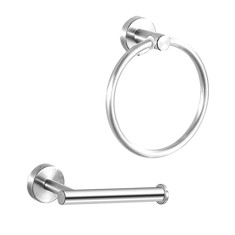 

Набір для ванної кімнати з нержавіючої сталі 304: Полиця для зберігання, Тримач для рушників, Кільце для рушника, Тримач для туалетного паперу, Гачок для халата