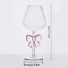 Decorazione in Vetro con Fiocco Rosa Bicchiere Calice Manico a Fiocco Occhiali Resistente al Calore Alto Borosilicato Ciotola per Dessert Gelato Regali per Feste