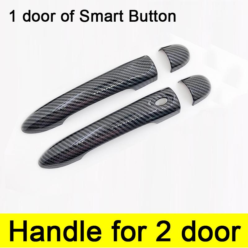 Carbon Fiber Exterior Door Handle Cover Catch Trim Car Cap Accessories for Renault Zoe Z.E 2013 2014 2015 2016 2017