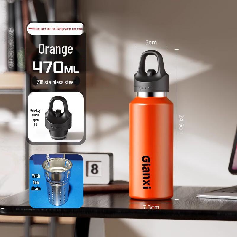 NuFeng One-Button Insulated Sports Water Bottle