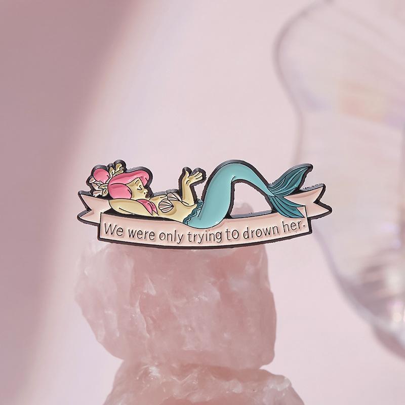 

1 шт., милая Русалка, аниме, периферийный металлический значок, новая брошь с персонажем мультфильма, значок, аксессуары для костюма