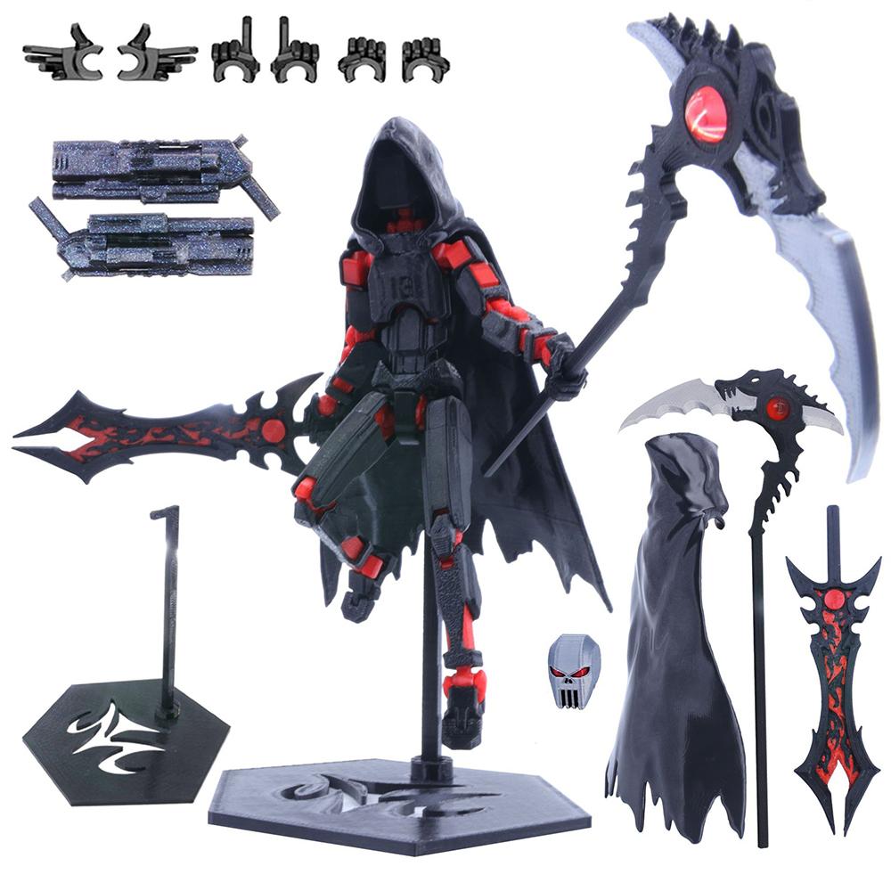 3D Printed Death/Swordsman Dummy 13 Action Figures Multi-Jointed Movable Lucky 13 Action Figure Nova 13 Action Figure for Gift