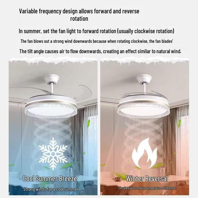 Invisible Eye-Protection Ceiling Fan Light