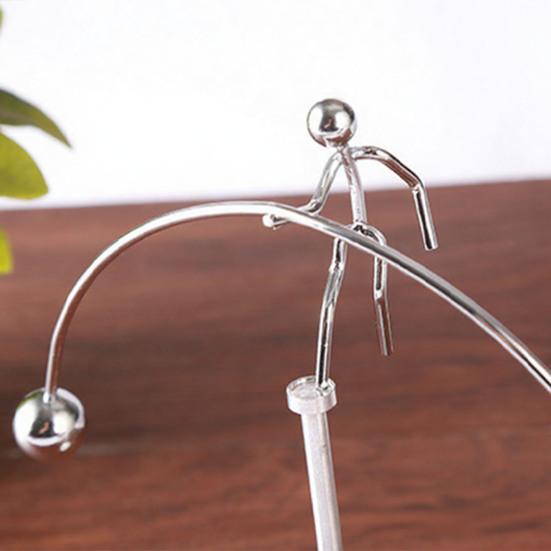 Fyzika Balancující Železní Muži Hračka Kovový Mini Vzpěrač Muž Tumbler Kinetické Umění Dekompresivní Rovnováha Stolní Hračka Dekorace Domov Kancelář Obývací Pokoj