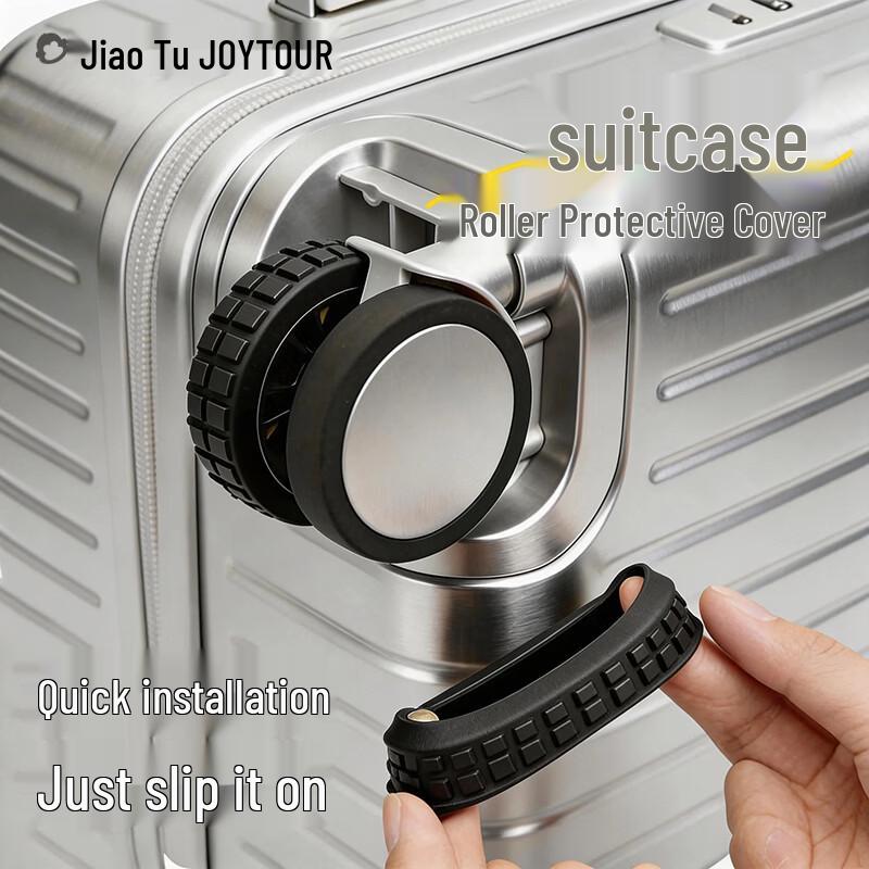 JOYTOUR Silent Silicone Luggage Wheel Protectors (8 Pcs)