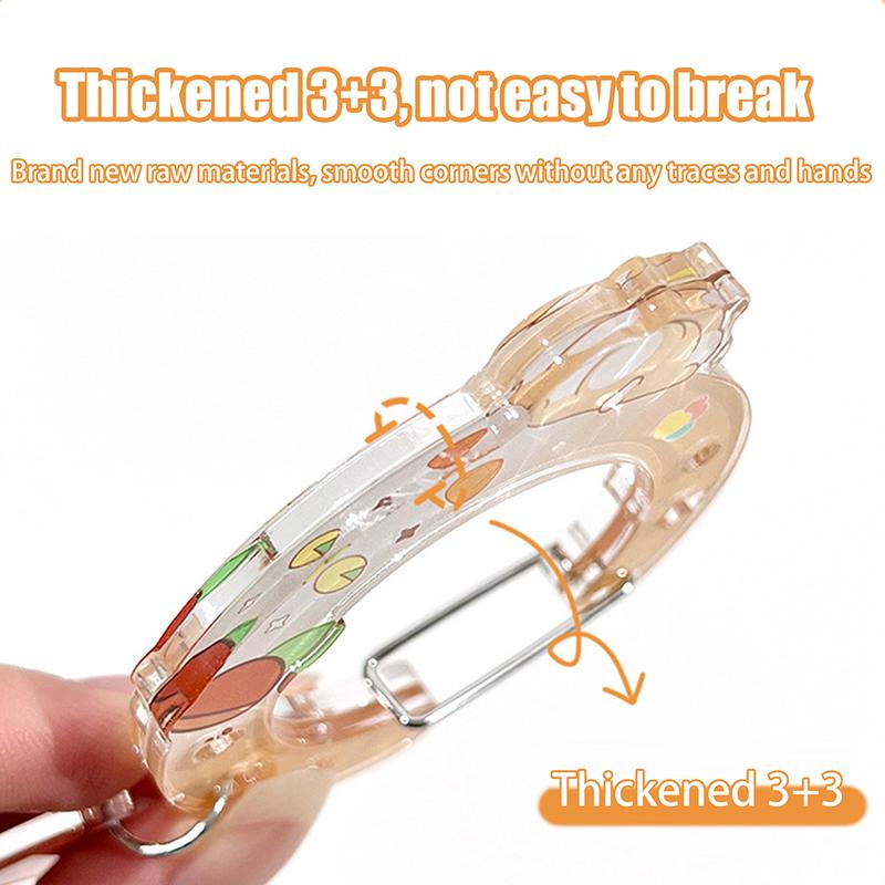 Acrylic Hollow Animal Shape Trinkets Keychain Bag Charm Accessory Carabiner Backpack Pendant Handbook Decoration Gifts