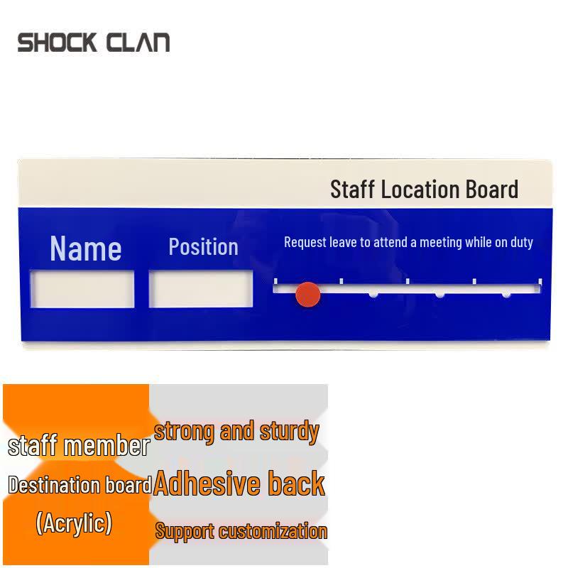 Acrylic Office Personnel Status Indicator Sign