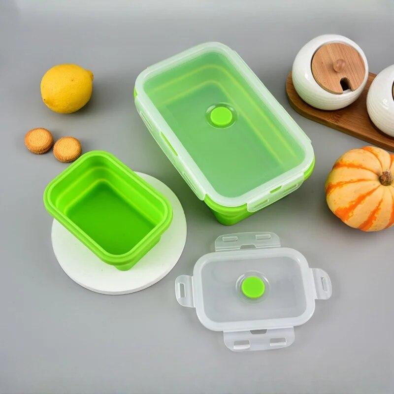 Silikon-Lunchbox, Aufbewahrungsbox für zu Hause, KINDER-Lunchbox, Tragbare Outdoor-Reise-Lunchbox, Mahlzeitenteller für Schüler