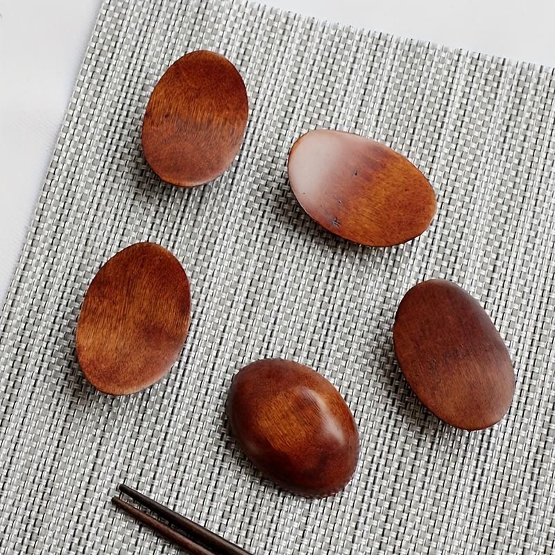 5pcs, Nanmu Handmade Wooden Chopsticks Holder Creative, And Retro Perfect For Tableware And Kitchen Accessories