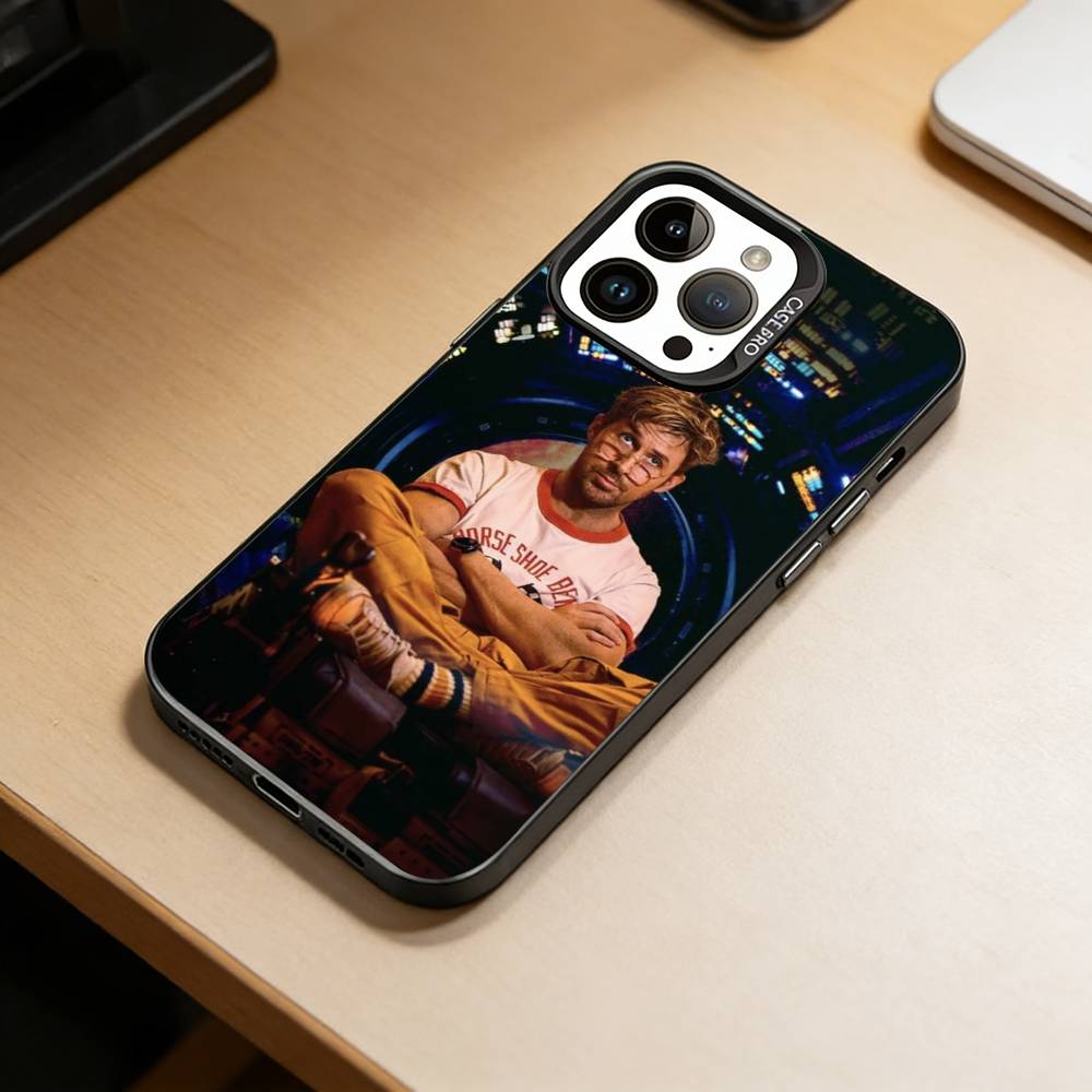 R-Ryan Gosling  Phone Case For iPhone 17,16,15,14,13,12,11 Plus,Pro Max,XS,Colored Silver Plated Inside Cover