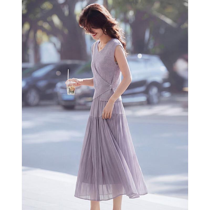Elegant Button-Waist Two-Piece Skirt Set