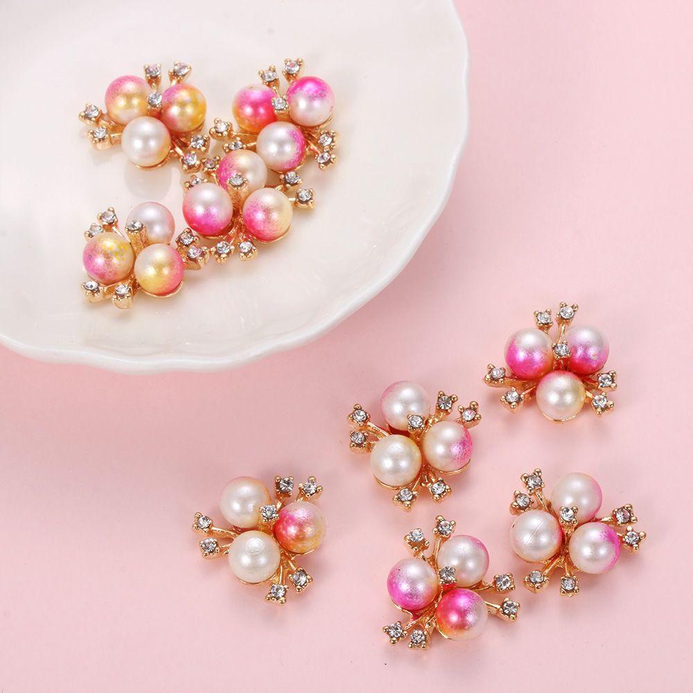 10pcs/set Tool DIY Clothing Flower Garment Decorative Bow Accessories Bee Sewing Button Pearls Rhinestone