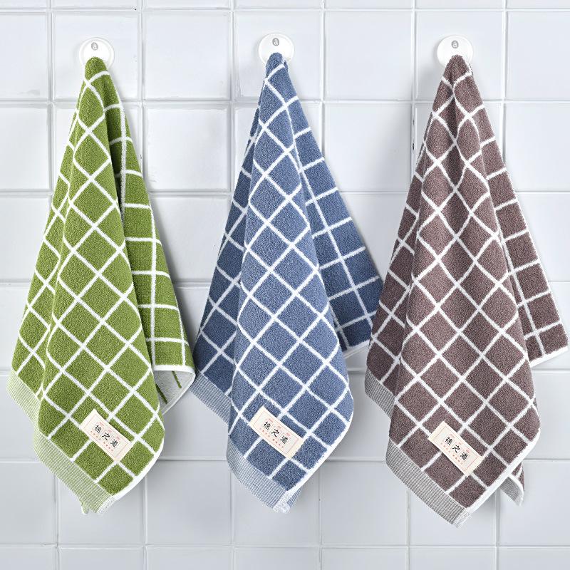 

Jieliya Soft Absorbent Striped Cotton Washcloth: Pure Cotton Towel for Daily Use 34x70cm