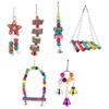 Hanging Toy for Bird Bright Colors Cotton Rope Nail Trimming Small and Medium-Sized Birds 7Pcs/Set