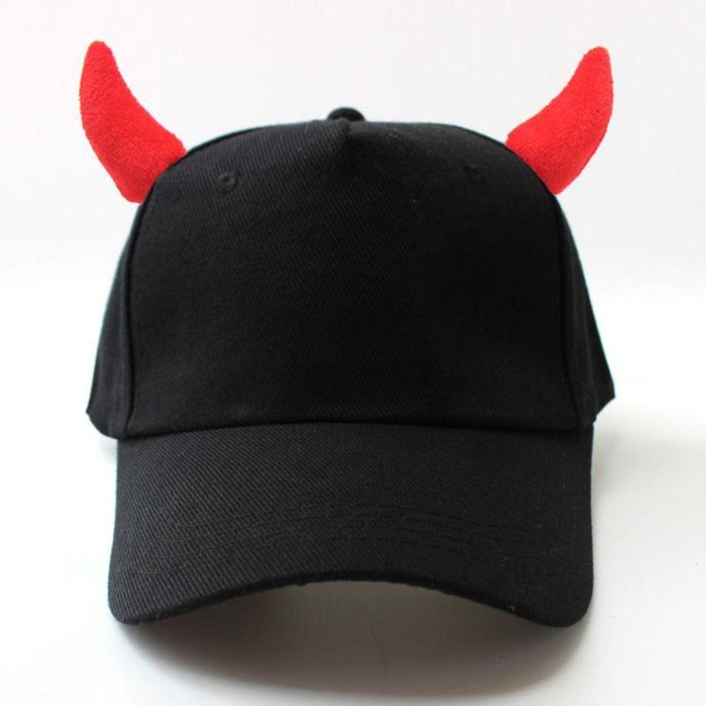 Berretto da Baseball Nero Casual Visiera a Corno di Bue Berretto con Visiera Cappellino Parasole Regolabile Berretti da Baseball Unisex