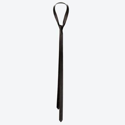 UNTAGE Slim Leather tie[Black(UNISEX)]_UTA-FA21