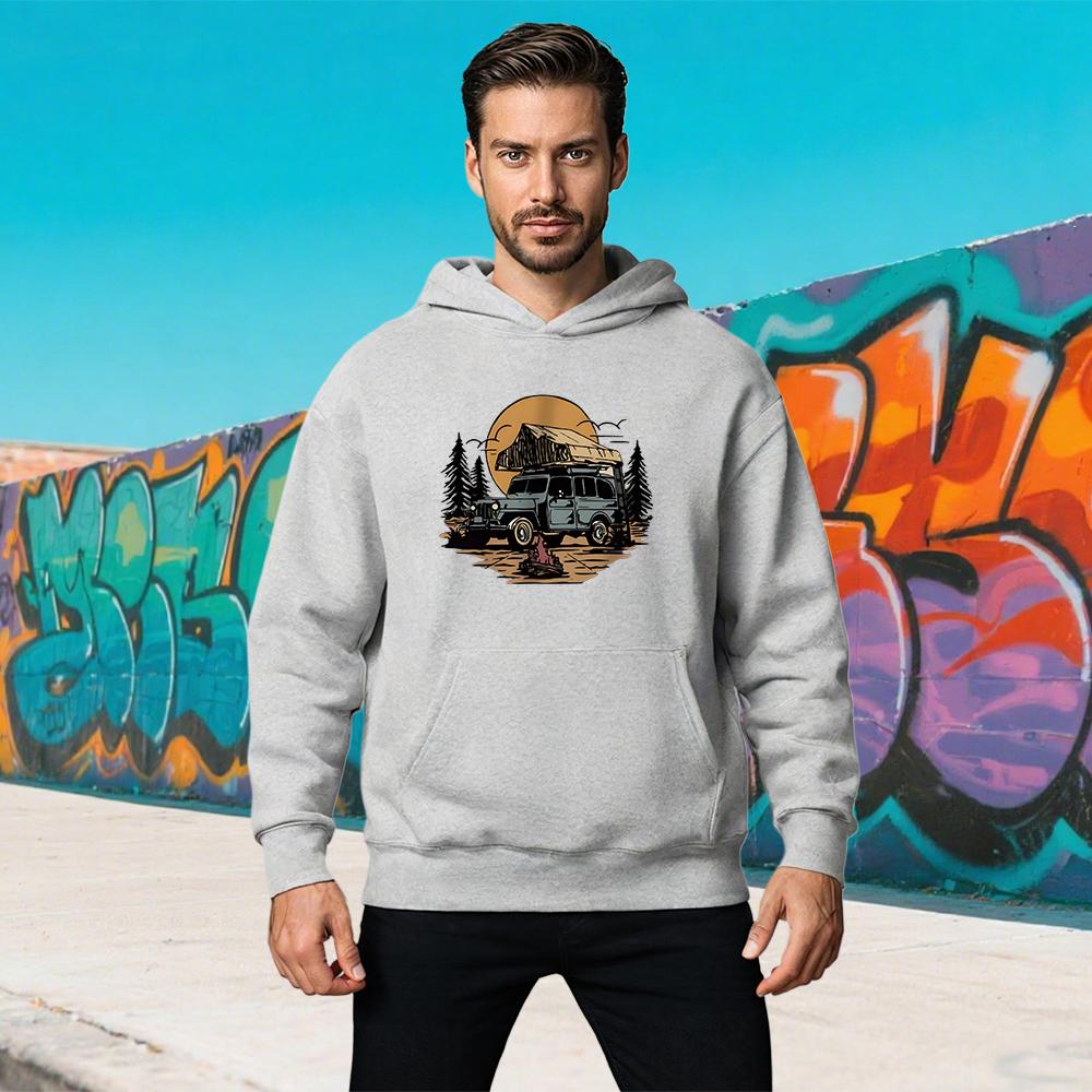 

2025 New Hot-selling Men s Autumn and Winter Car Printing Sweatshirt Sweater Versatile Sports and Leisure Loose Hoodies Sweater 3XL